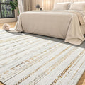 6x9 Area Rugs for Living Room Machine Washable Rug Distressed Indoor Carpet Neutral Moroccan Boho Rug Ultra Soft Area Rug for Bedroom Dining Room Playroom Office, Multi-Color