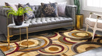 Unique Loom Barista Collection Area Rug - Kona (4' 1" x 6' 1" Rectangle, Beige/ Black)