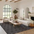 Nourison Home Versatile Charcoal Black 6' x 9' Area Rug - Easy Clean, Non Shedding, Bed Room, Living Room, Dining Room, Kitchen (6' x 9')