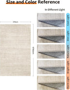 Art&Tuft Non-Slip Runner Rug - 3x5 Runner Rug Washable Low-Pile Rugs Runners, Soft Distressed Carpet Runner for Bedroom Bathroom Kitchen Laundry Living Room, Beige