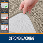 OLANLY Bathroom Rugs 36x24, Extra Soft Absorbent Chenille Bath Rugs, Rubber Backing Quick Dry, Machine Washable Bath Mats for Bathroom Floor, Tub and Shower, Home Decor Accessories, Warm Taupe