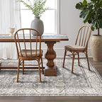 LUMI 8x10 Washable Area Rug for Living Room, Ultra Soft Traditional Vintage Rugs Non Slip with Rubber Backing, Low Profile, High Traffic, Stain Resistant Carpets, Ideal for Bedroom, Dining Room
