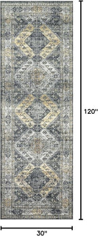 Loloi II Skye Collection SKY-09 Graphite/Silver 2'-6" x 10'-0" Runner Rug
