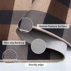 Tangsoo Checkered Easy Jute Rug,3x5 Washable Area Rug for Bedroom,Non-Slip Black Brown Indoor Outdoor Rug Modern Farmhouse Low Pile Carpet for Bedroom Patio Backyard Entryway