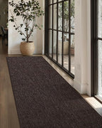 Color&Geometry Door Mat 3'x10' Runner Rug with Rubber Backing, Non Slip Washable Hallway Rug, Carpet Runners for Hallway Living Room Bedroom, Brown (Rolled-up NO Creases)