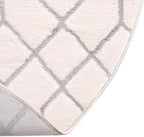 Unique Loom Marilyn Monroe Glam Collection Area Rug - Trellis (5' 3" Round, White Silver/ Silver)