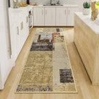 LOCHAS Washable Runner Rugs for Hallway, 2x6 Non Sip Soft Rug for Bedroom Entryway Kitchen Laundry Room, Long Abstract Carpet for Indoor Floor Bedside, Geometric Vintage Home Decor, Pet & kid Friendly
