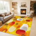 Abstract Geometry Rugs for Home Decor, 3x4 ft, Mid Century Modern Area Rugs for Living Room, Soft Non Slip Washable 70s 80s Geometric Carpet Bedroom Decorations Dt-Ghf-19