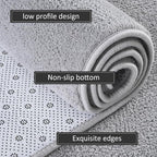 AROGAN Modern Shag Area Rug for Living Room, 6x9 Feet Washable Rugs for Bedroom, Indoor Floor Carpet, Plush Memory Foam Bedside Rugs for Kids Girls Teens Room Low Pile Rug Decor, Grey