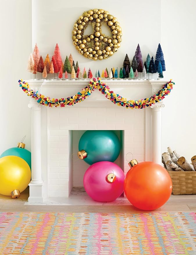 Dash and Albert Paint Chip Wool Area Rug - 4' x 6' Confetti Graphic Hand Micro Hooked Accent Rug - Durable, High Traffic Areas Hallway, Living Room, Stairs