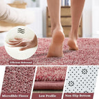HQAYW 7x10 Large Area Rugs for Living Room Bedroom, Modern Thickened Memory Foam Soft Rug, Low Pile Minimalist Washable Non Slip Carpets for Kids Girls Boys Nursery Dorm Home Decor, Dark Red