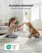 6x9 Area Rugs for Living Room, Modern Abstract Washable Rug with Non-Slip Backing & Low Pile Indoor Carpet for Nursery Room, Bedroom and Dinning Room, Beige