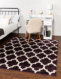 Rugs.com Lattice Collection Rug – 6 Ft Square Purple Medium-Pile Rug Perfect for Living Rooms, Kitchens, Entryways