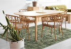 Morebes Vintage Living Room Rugs 6x9,Washable Green Area Rug Non Slip,Distressed Soft Floral Dorm Rug Boho Mat,Large Indoor Accent Floor Carpet for Nursery Kitchen Coffee Table Dining