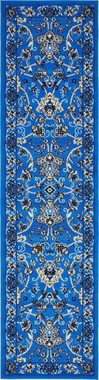 Unique Loom Sialk Hill Collection Area Rug - Washington (2' 2" x 8' 2" Runner Dark Blue/Black)