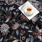 Rugcomf Vintage Paisley Kitchen Runner Rug 2'x6' - Machine Washable, Non-Slip Low Pile Floral Carpet for Laundry, Bedroom, Bathroom - Black