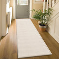 7ft Jute Braided Rug Runners for Hallways Non Slip, Water Absorbent Runner for Kitchen Floor, Beige Laundry Rugs Entryway Runner Non Skid