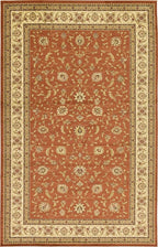 Unique Loom Voyage Collection Traditional Oriental Classic Intricate Design Area Rug (10' 6 x 16' 5 Rectangular, Terracotta/Ivory)