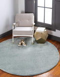 Unique Loom Solo Collection Area Rug - Calabasas (7' 10" Round, Light Blue)