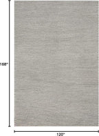 Nuloom Penelope Light Grey/Ivory, 9'6" x 13'6", Hand-Braided, Wool & Cotton, Soft and Textured, High Traffic, Stain Resistant, Easy Clean, Durable Area Rug for Bedroom, Living Room, Dining, Entryway