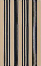 KOZYFLY Striped Front Door Mat 3x5 Ft Brown and Black Front Door Rug Cotton Washable Indoor Outdoor Rug Doormats Outdoor Striped Area Rugs for Kitchen Entryway Front Porch