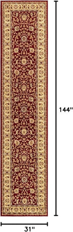 Unique Loom Voyage Collection Traditional Oriental Classic Intricate Design Area Rug (2' 7 x 12' 0 Runner, Red/Gold)