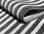 Unique Loom Sabrina Soto Outdoor Collection Geometric, Modern, Vibrant, Carved Area Rug (8' 0 x 8' 0 Round, Black/ Ivory)