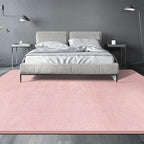 Large Area Rugs for Living Room Bedroom, 6x9 Feet Pink Rug, Minimalist Modern Shag Rug, Soft Thick Comfy Memory Foam Indoor Carpet, Non-Slip Washable Rug for Boys Girls Dorm Nursery Room Home Decor