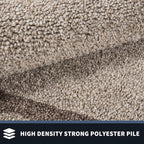 PURRUGS Dirt Trapping Door Mat 24" x 70", Non-Slip/Skid Machine Washable Entryway Rug, Shoes Scraper, Area Rug, Super Absorbent Welcome Mat for Muddy Wet Shoes and Paws, Beige & Grayish Brown