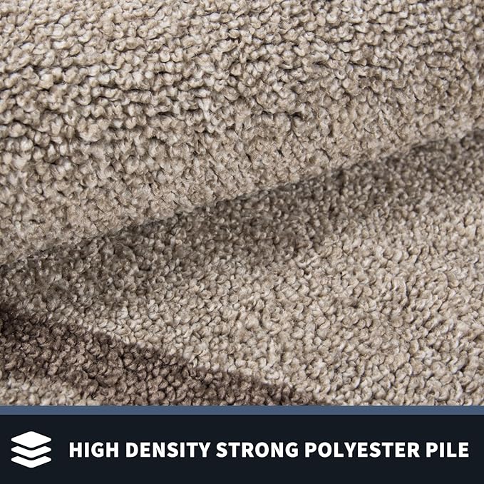 PURRUGS Dirt Trapping Door Mat 34" x 60", Non-Slip/Skid Machine Washable Entryway Rug, Shoes Scraper, Area Rug, Super Absorbent Welcome Mat for Muddy Wet Shoes and Paws, Beige & Grayish Brown