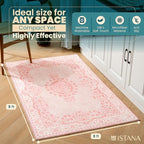 Istana 3x5 Area Rug - Pink Modern Rugs for Living Room 3x5 - Foldable Rugs for Bedroom/Living Room Rug - Stain Resistant Washable Rug - Eco-Friendly Small Area Rugs