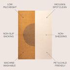 JONATHAN Y Machine Washable Indoor Area Rug 9X12 Brown/Cream/Terracotta, Demie Minimalist Graphic Circle for Living Room, Bedroom, Kitchen, Office, Easy-Cleaning, Pet-Friendly, Non-Shedding WSH114A-9