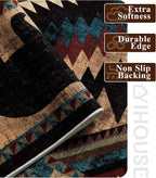 Hallway Runner Rug 2x6 Indoor Door Mat -Western Rug Bear Rustic Cabin Non-Slip Entryway Rug, Low Pile Tribal Print for Kitchen, Bedroom