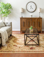 Rugs.com Chateau Collection Rug – 7' x 10' Cream Medium Rug Perfect for Bedrooms, Dining Rooms, Living Rooms