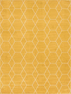 Unique Loom Trellis Frieze Collection Area Rug - Geometric (10' x 13', Yellow/ Ivory)