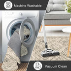 KILOCOCO Hallway Runner Rug 3'x8' Runners for Hallways Washable Runner Rug Non Slip Rubber Backed Low-Pile Runners for Bedroom Kitchen Living Room Laundry Room Boho Rugs, Beige/Gray/Green
