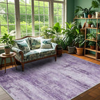 Abstract 8x10 Area Rug for Living Room Dining Room Home Office Bedroom Purple Grey