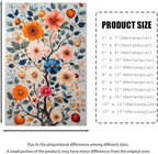 8x10 Colorful Flower Area Rugs, Floral Vintage Large Rugs, Floral Rugs, Botanical Rug, Washable Boho Botanical Non Slip Carpet for Living Room, Bedroom, Kids Room