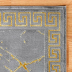 GLORY RUGS Area Rugs Marble 2x3 Grey Gold Carpet Modern Abstract Rug Living Room Dining Bedroom Rug