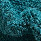 Unique Loom Solid Shag Collection Area Rug (5' 3" x 8' Oval, Deep Aqua Blue)