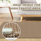 Braided Runner Rug 3x12 Ft Washable Runners for Hallways Non Slip Kitchen Runner Rug Cotton Long Entryway Runner Indoor, Woven Carpet for Hall Kitchen Entryway, Orange/Tan/Brown