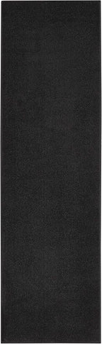 Nourison Home Nourison Essentials Black 2' x 6' Area Rug - Easy Clean, Non Shedding, Bed Room, Living Room, Dining Room, Kitchen (6' Runner)