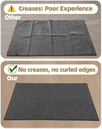 Color&Geometry Ultra-Thin Indoor Door Mat, 48"x72" Low-Profile Non-Slip Entryway Rug with Modern Geometric Texture, Washable Doormat for Entrance, Front Doors, Grey (Rolled-up NO Creases)