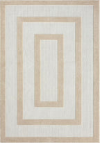 Abani Area Rugs - Modern Minimalist Pattern - Cream Rug for Living Room, Bedroom, Dining Room - Indoor/Outdoor - Easy to Clean - Non-Shedding - 4' x 6'