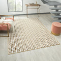 LUXE WEAVERS Geometric Greek Pattern Area Rug, Gold, 4'X5'