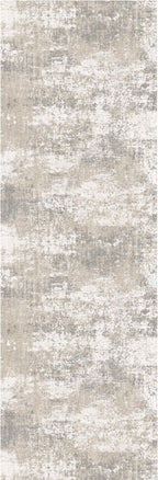 Modern Abstract Beige Gray Area Rug 2x6 Hallway Runner Machine Washable Carpet Bathroom Kitchen Indoor Accent Throw Low Pile Non Slip Distressed Laundry Living Dining Room Bedroom Office