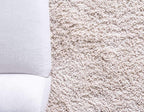 Unique Loom Davos Shag Collection Area Rug - Solid (5' 1" Round, Linen)