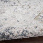 Nourison Home Astra Machine Washable Ivory Blue 6'7" x 9' Area Rug - Easy Clean, Non Shedding, Bed Room, Living Room, Dining Room, Kitchen (7' x 9')