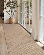 Color&Geometry Door Mat 3'x10' Runner Rug with Rubber Backing, Non Slip Washable Hallway Runner Kitchen Runner Rug, Carpet Runners for Hallway Living Room Bedroom, Beige (Rolled-up NO Creases)