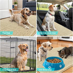 OLANLY Dog Door Mat for Muddy Paws 24x16, Absorbs Moisture and Dirt, Absorbent Non-Slip Washable Doormat, Quick Dry Chenille Mud Mat for Dogs, Entry Indoor Entryway Carpet for Inside Floor, Sand